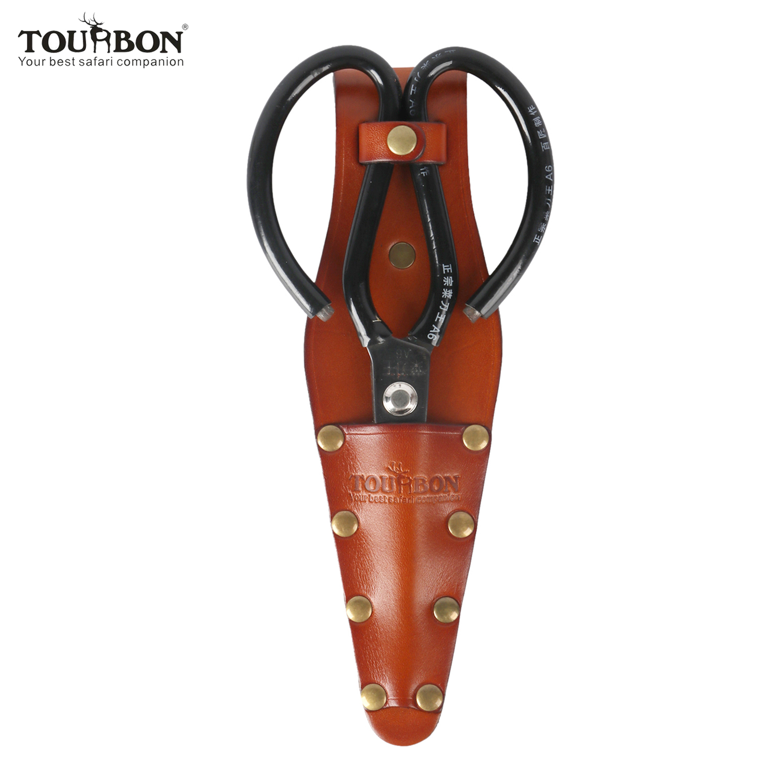 TOURBON Leather Sheath Pruning Plier Shears Scissor Pouch Holder Garden