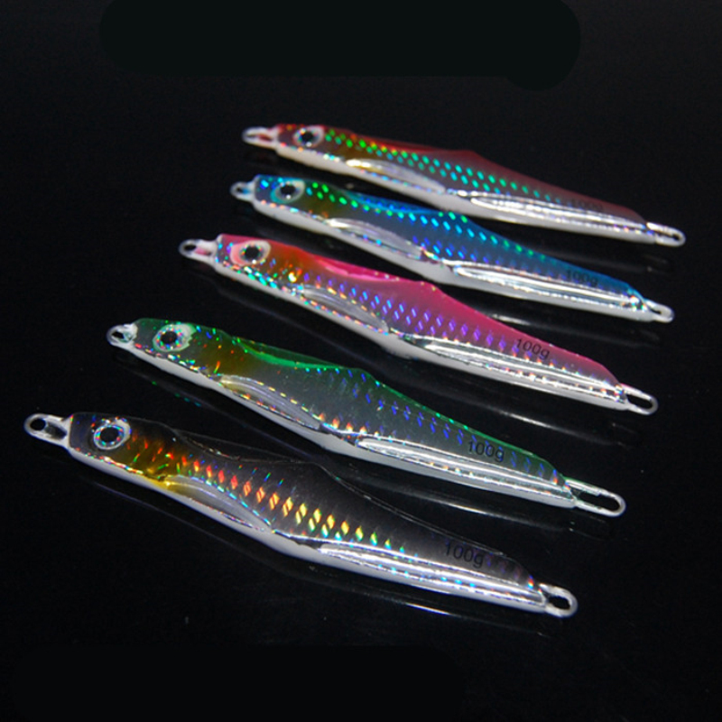 6x Micro Jigs Butterfly Jig Glow Fishing Lures Snapper Jigging Slow Lure 30-100g