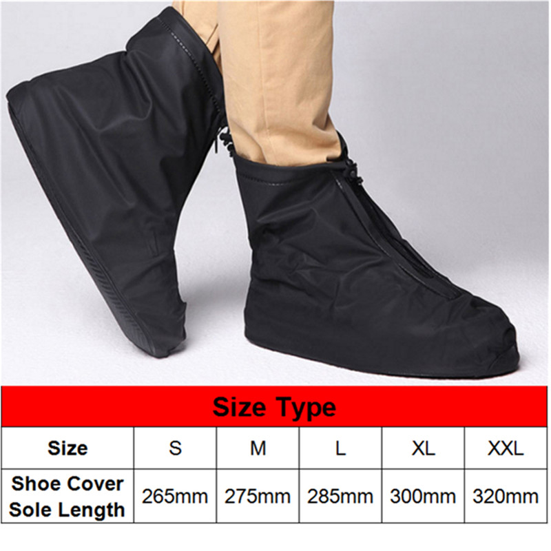 Reusable PVC Rain Flat Ankle Boot Shoe 