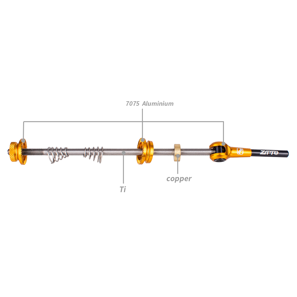 ZTTO MTB Road Bike QR Ti Skewers 1 Pair Ultralight Quick Release 100 135 Hub 50g