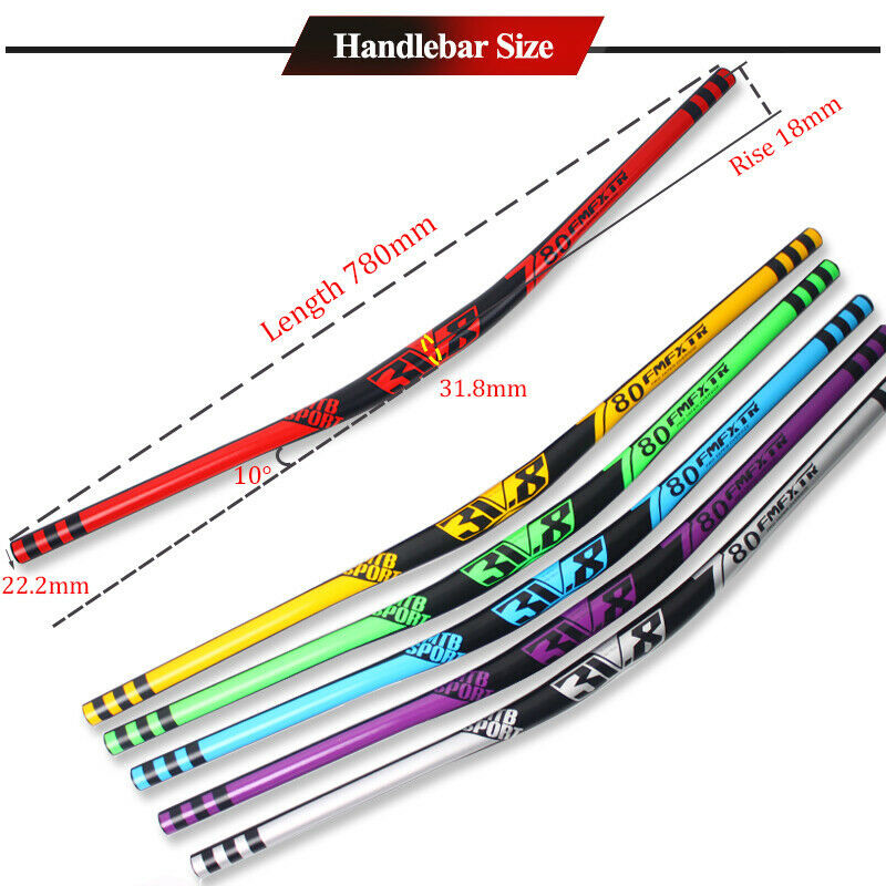 1*Durable Bike Handlebar Riser Bar AL 31.8*780mm Cycling Accesorios For DH//XC//TB