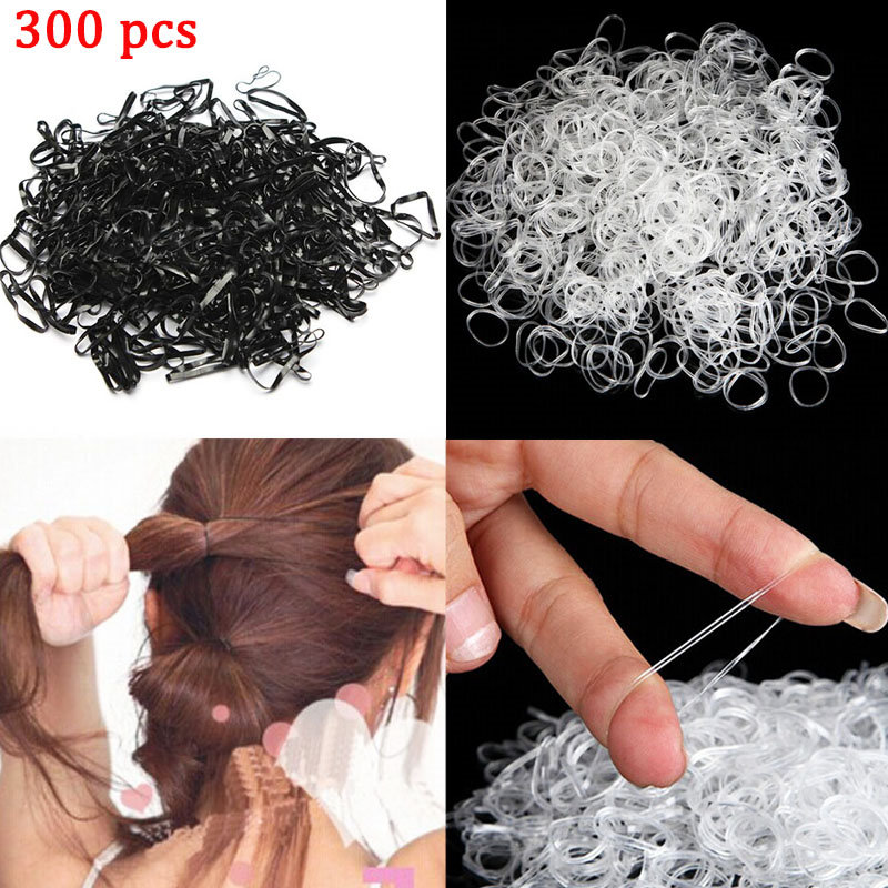 50x Durchsichtige Kleine Haargummis für Rastazöpfe Gummis elastische Haarbänder