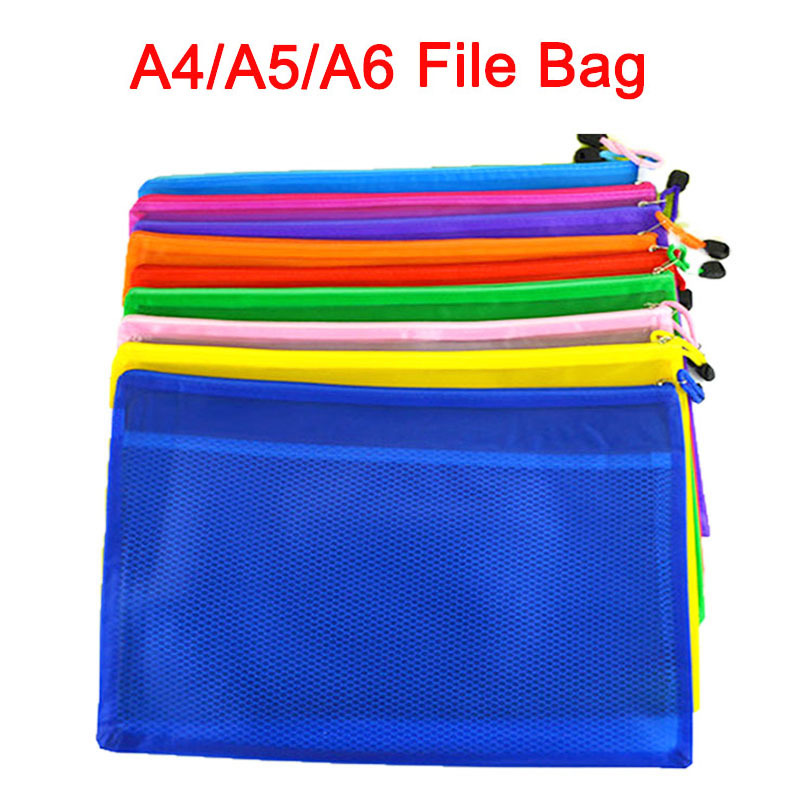 A4 A5 A6 File Folder Document Filing Zip Bag Stationery School