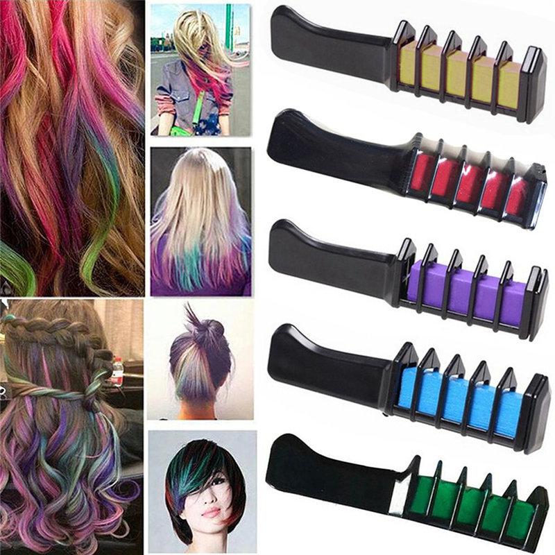 Magic Temporary Rainbow Hair Chalk Dye Powder With Comb Cream