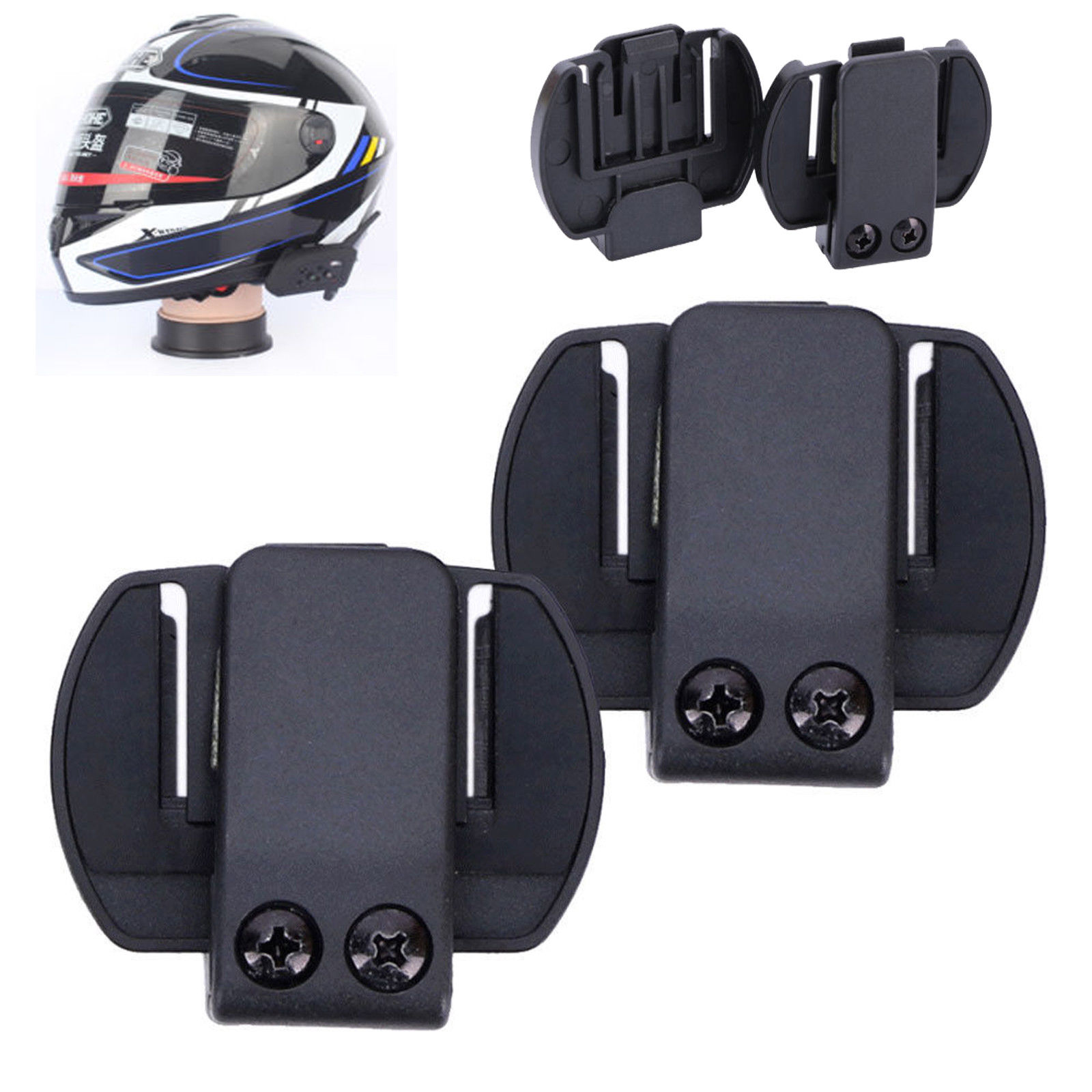 2x Intercom Holder Clip For V6 V4 Motorcycle Bluetooth Helmet Interphone Headset Ebay