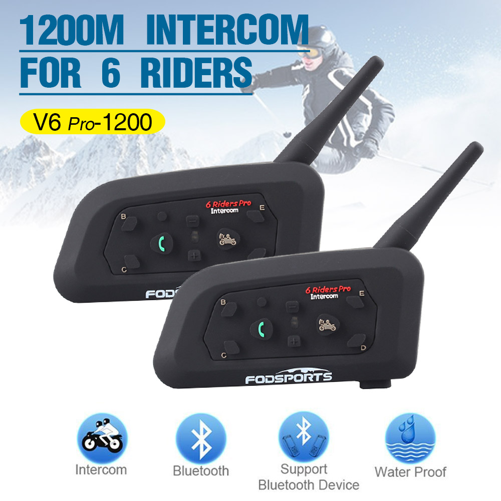 Detalles de 2x 1200M Bluetooth Moto Casco Intercomunicador V6 Pro BT Interphone Auriculares Detalles de 2x 1200M Bluetooth Moto Casco Intercomunicador V6 Pro BT Interphone Auriculares