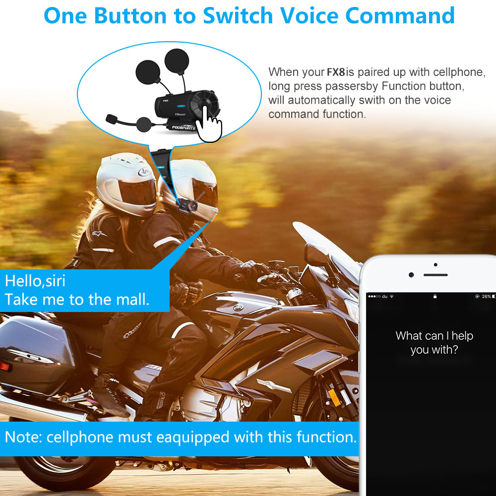 2000M BT Motorcycle Helmet Intercom Interphone Bluetooth Communication System FM 2000M BT Motorcycle Helmet Intercom Interphone Bluetooth Communication System FM