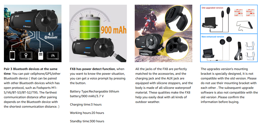 2000M BT Motorcycle Helmet Intercom Interphone Bluetooth Communication System FM 2000M BT Motorcycle Helmet Intercom Interphone Bluetooth Communication System FM