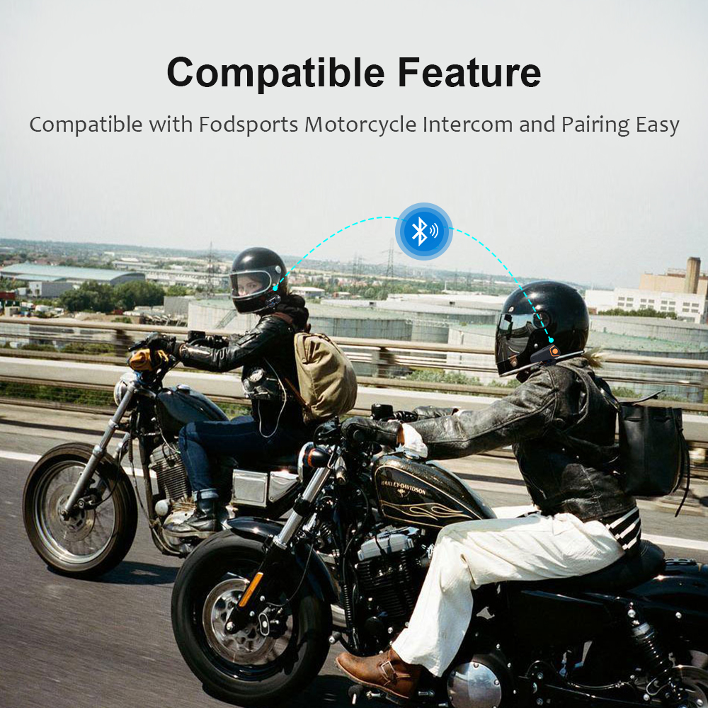 2pcs BT-S2 Helmet Intercom Motorcycle Headset Bluetooth Interphone 3 Riders Moto
