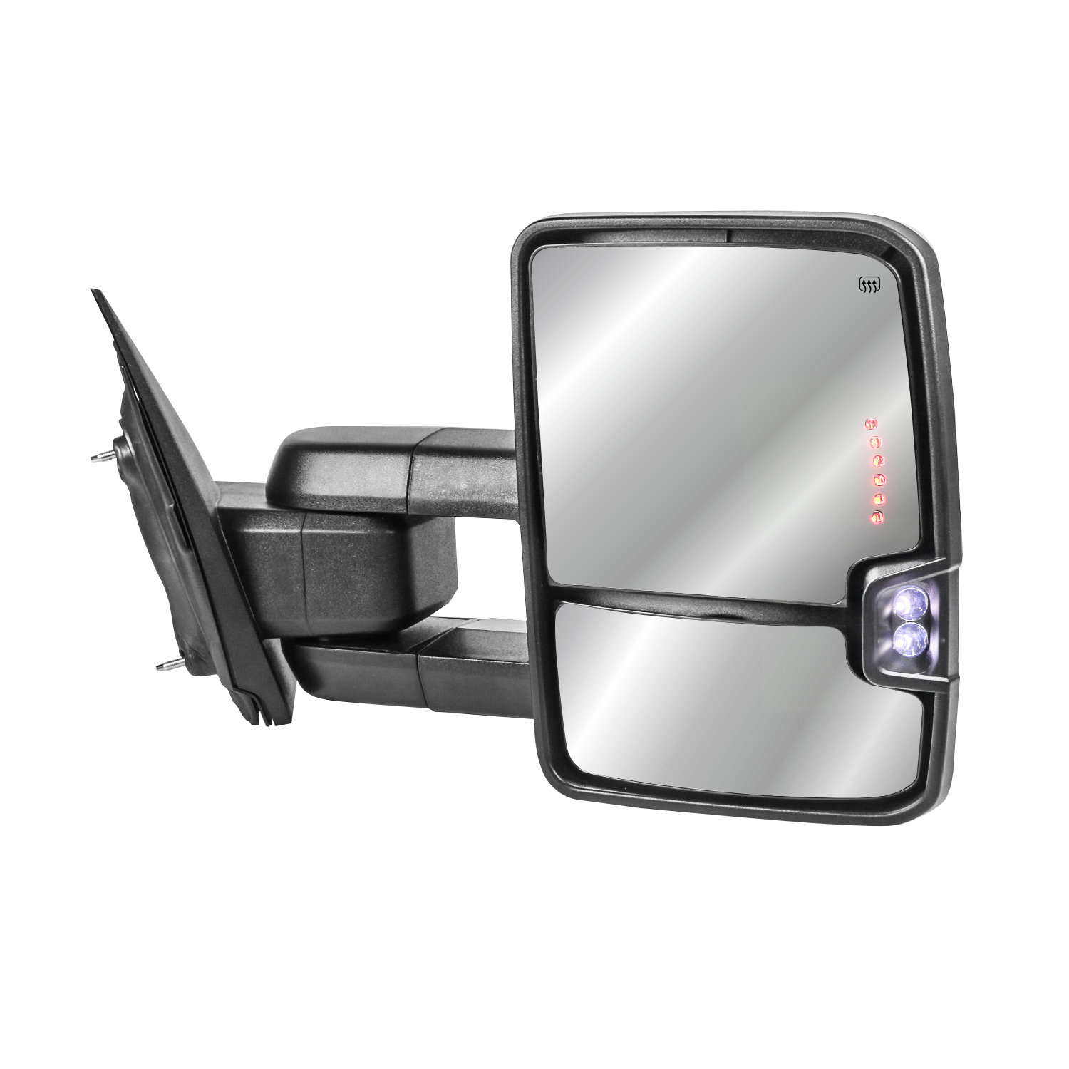 Pair Chrome Power Heated Tow Mirrors – 2015-2018 GMC Sierra 1500/2500/3500