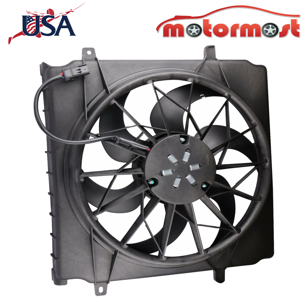 Radiator Cooling Fan Motor Assembly for 04-07 Jeep Liberty 2.4L 3.7L 55037692AB