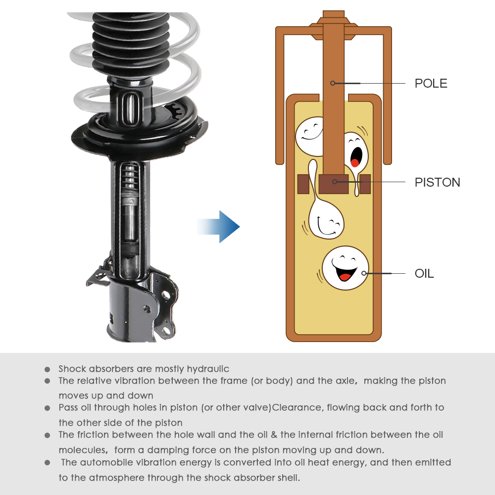 Front Complete Shocks Struts W/ Spring For 2001-2012 Mazda