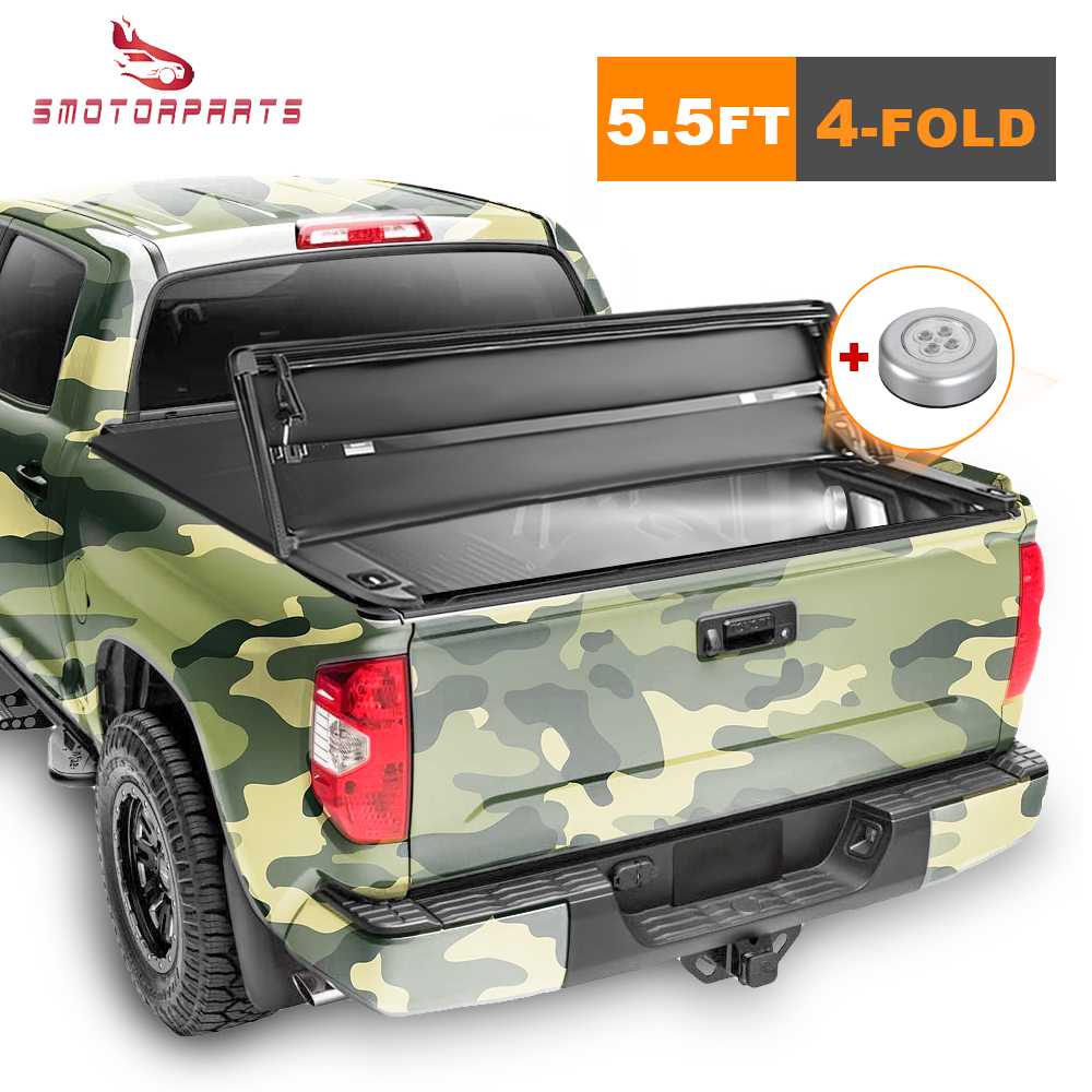 Tonneau Cover 5 5ft 4 Fold Truck Bed For Ford F 150 2015 2020 Xlt Xl Limited Ebay