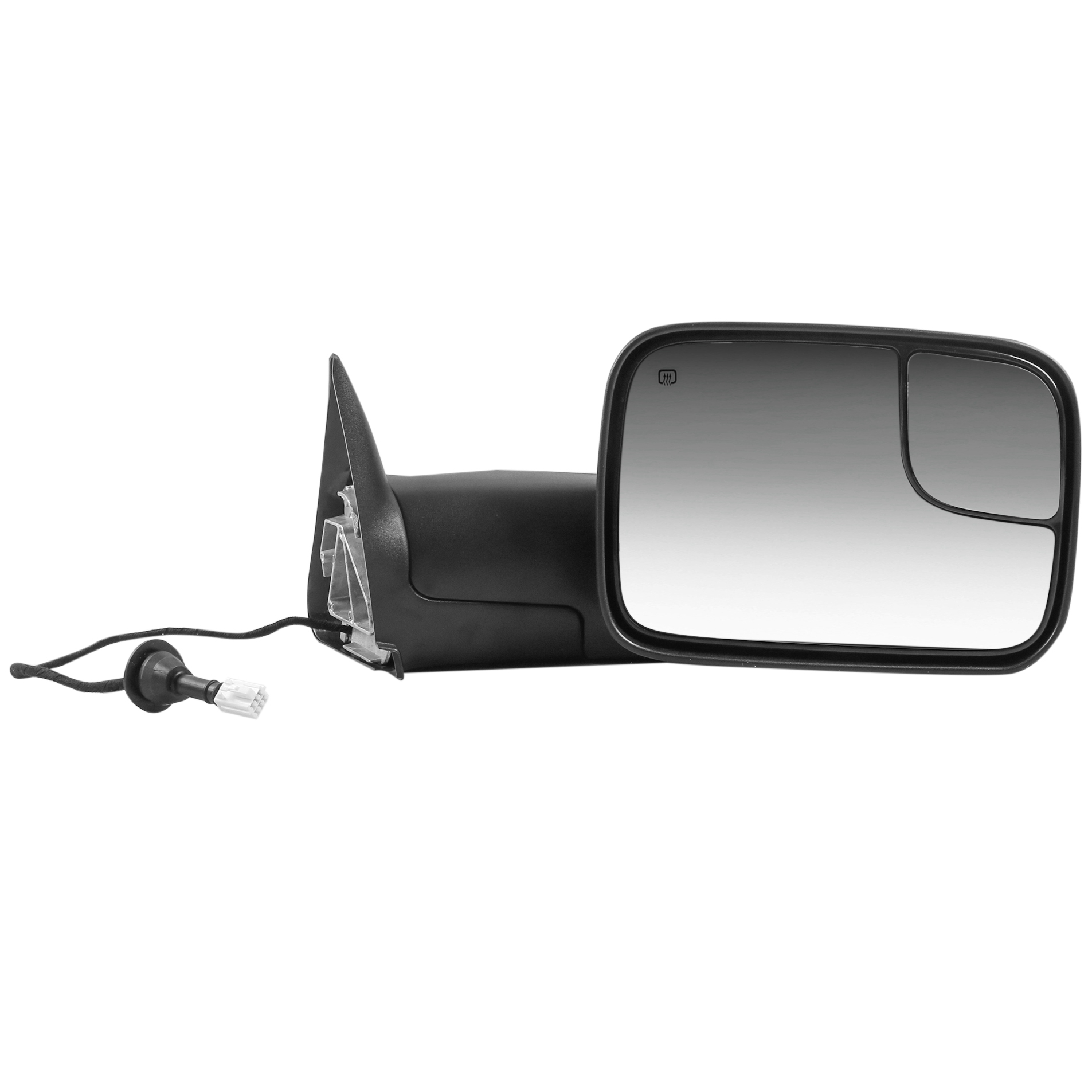 1X Black RH Side Power Heated Tow Mirror For 9801 Dodge Ram 1500 2500