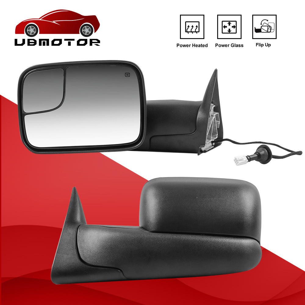 Left & Right Side Power Adjusting Tow Mirrors for 9801 Dodge Ram 1500