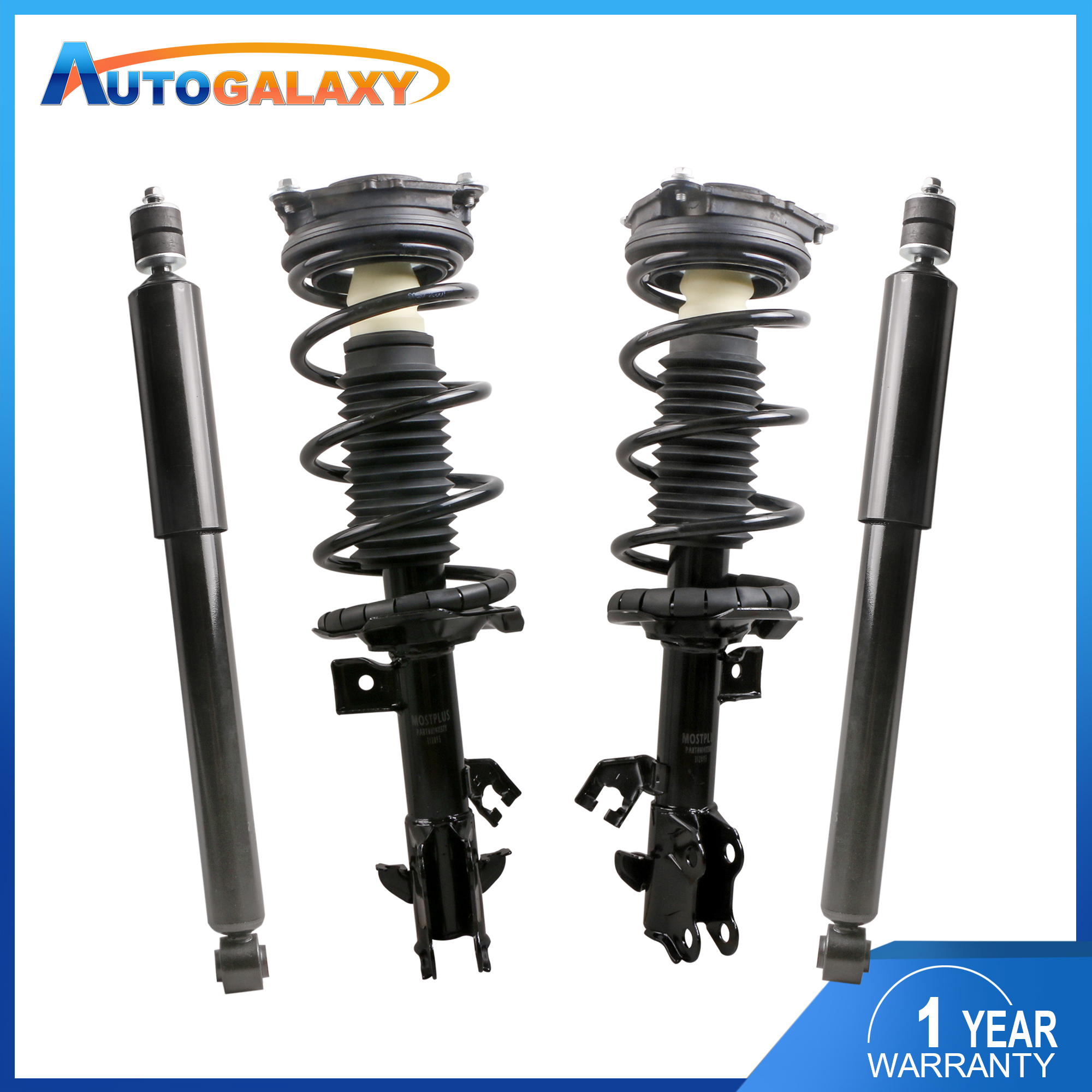 Set(4) Front+Rear Complete Struts Shocks Absorbers For 20072012 Nissan