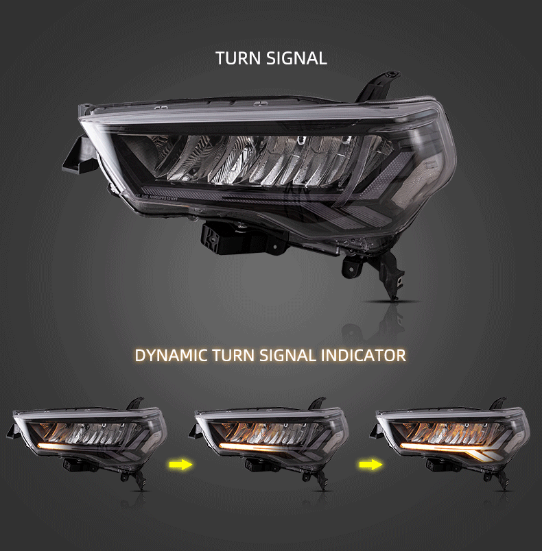 Set LED Projector Headlights For 2014-2021 Toyota 4Runner W/ Sequential  Signal eBay