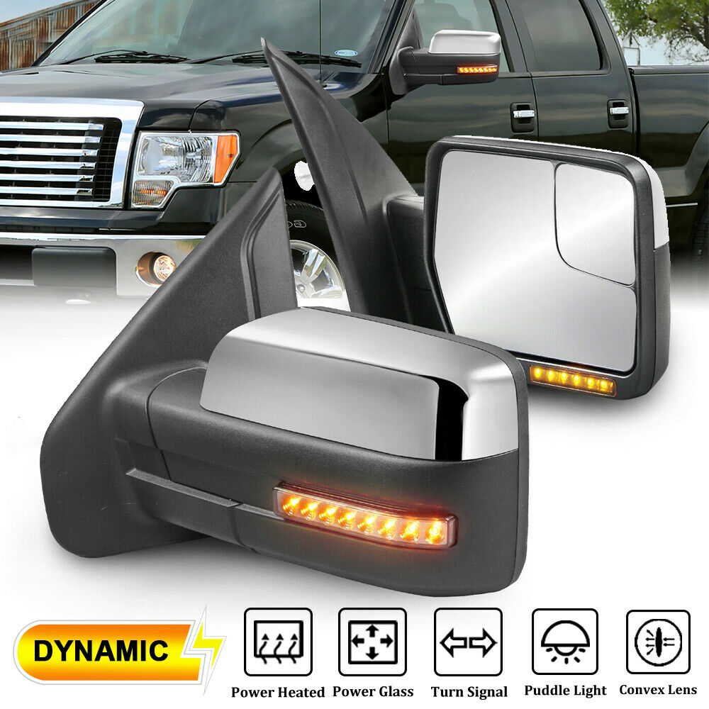 thumbnail image 2 of Right Side Power Heated Towing Mirror For Ford F-150 Pickup 2007-2014 - Textured Black 2 of 6
