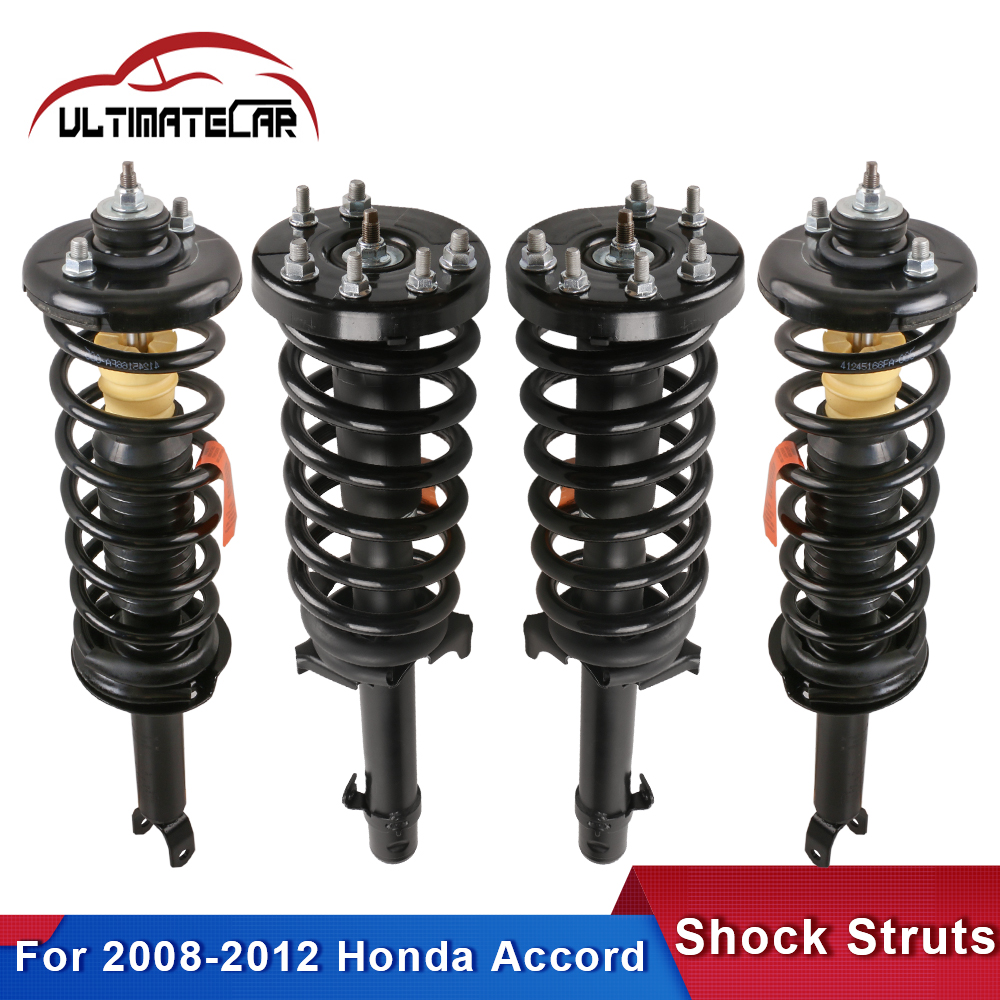 Set 4 Front+Rear Complete Shocks Struts For 2008-2012 Honda Accord