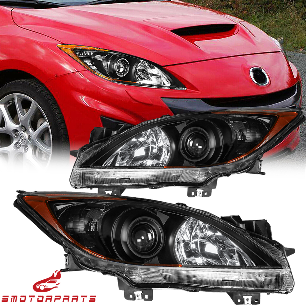 For 2010 2011 2012 2013 Mazda 3 Headlight Headlamp Front Lamps Left & Right