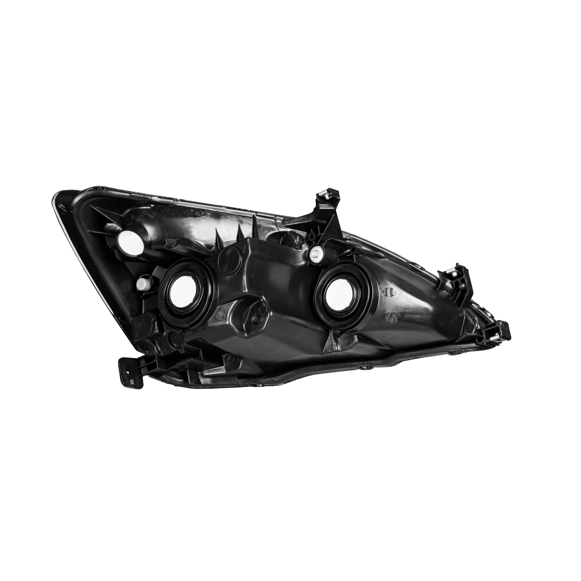 Black Headlight Assembly Pair – For 2003-2007 Honda Accord – Clear Lens – SAE Certified