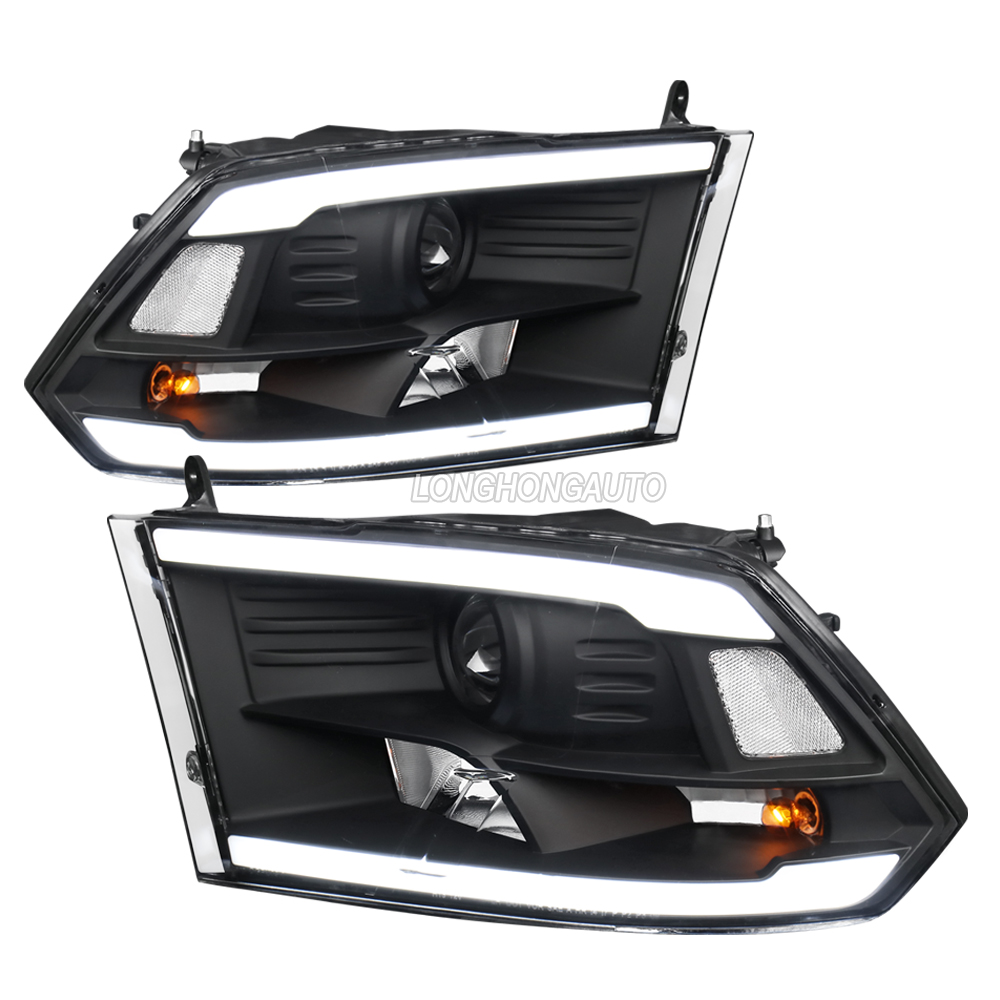 AKKON - For 2009-2018 Dodge Ram 1500 2500 3500 Superior LED Headlight Housing Tail Light Smoke Style