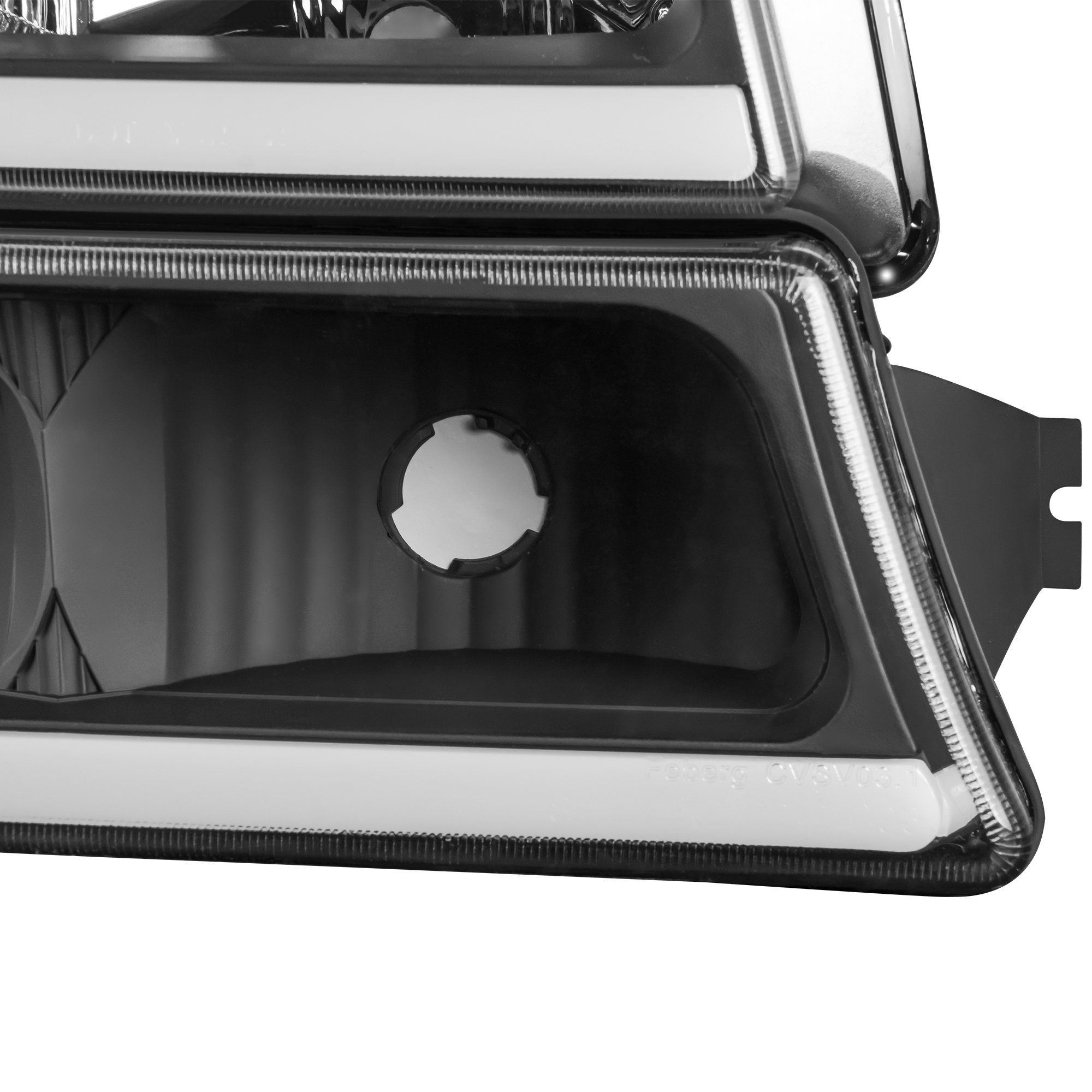 LED DRL Sequential Headlights For 2003-2006 Chevy Silverado 1500 2500 3500 – Black Housing, Clear Lens