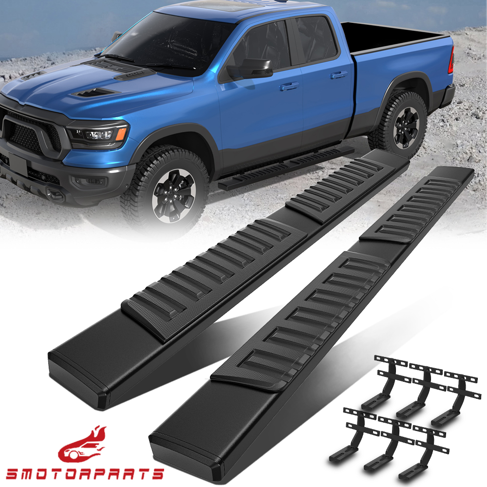 Motor-1 Stainless Steel Nerf Bars For 09-22 Ram 1500/2500 Crew Cab - 4.75-inch Running Boards, Chrome, Pair