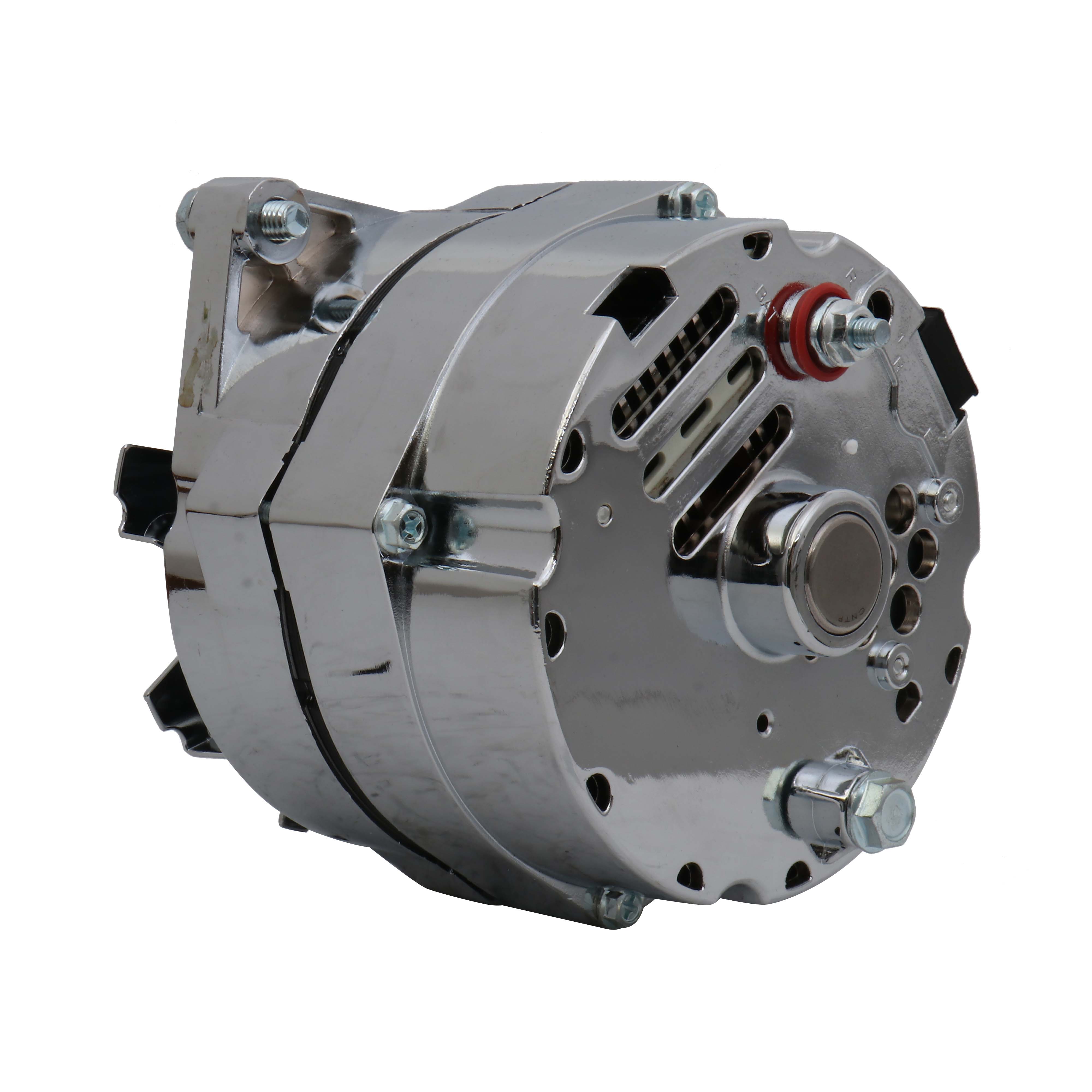 120A Chrome Alternator For GM 305/350 Engines - 3 Wire Self-Exciting (Street Rod Upgrade)
