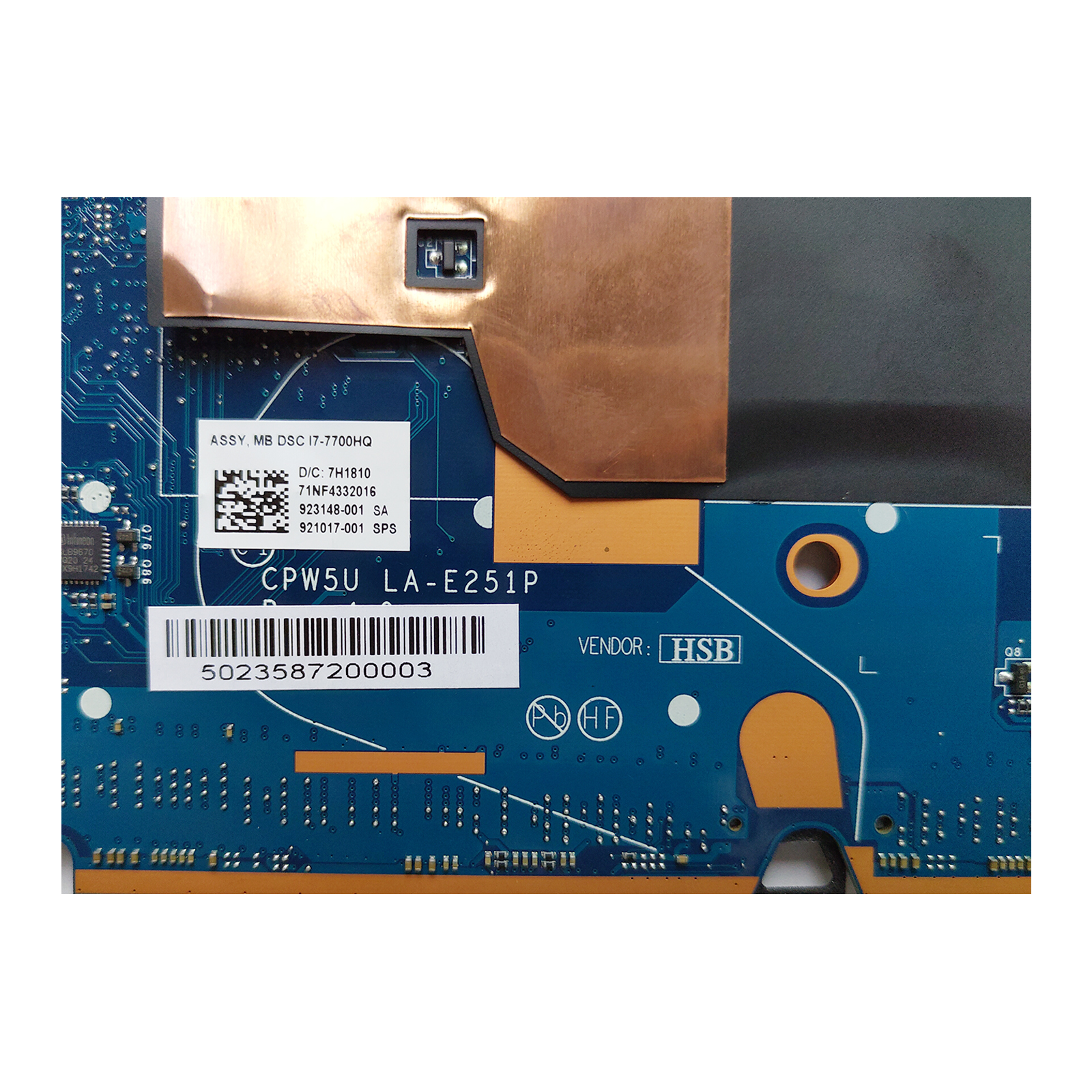 FOR HP Zbook Studio G4 LA-E251P 921017-001 923148-001