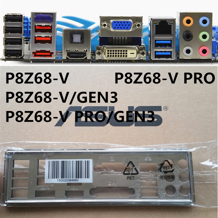Original I//O IO Shield Back Plate BackPlate Blende Bracket for ASUS P8Z68-M PRO