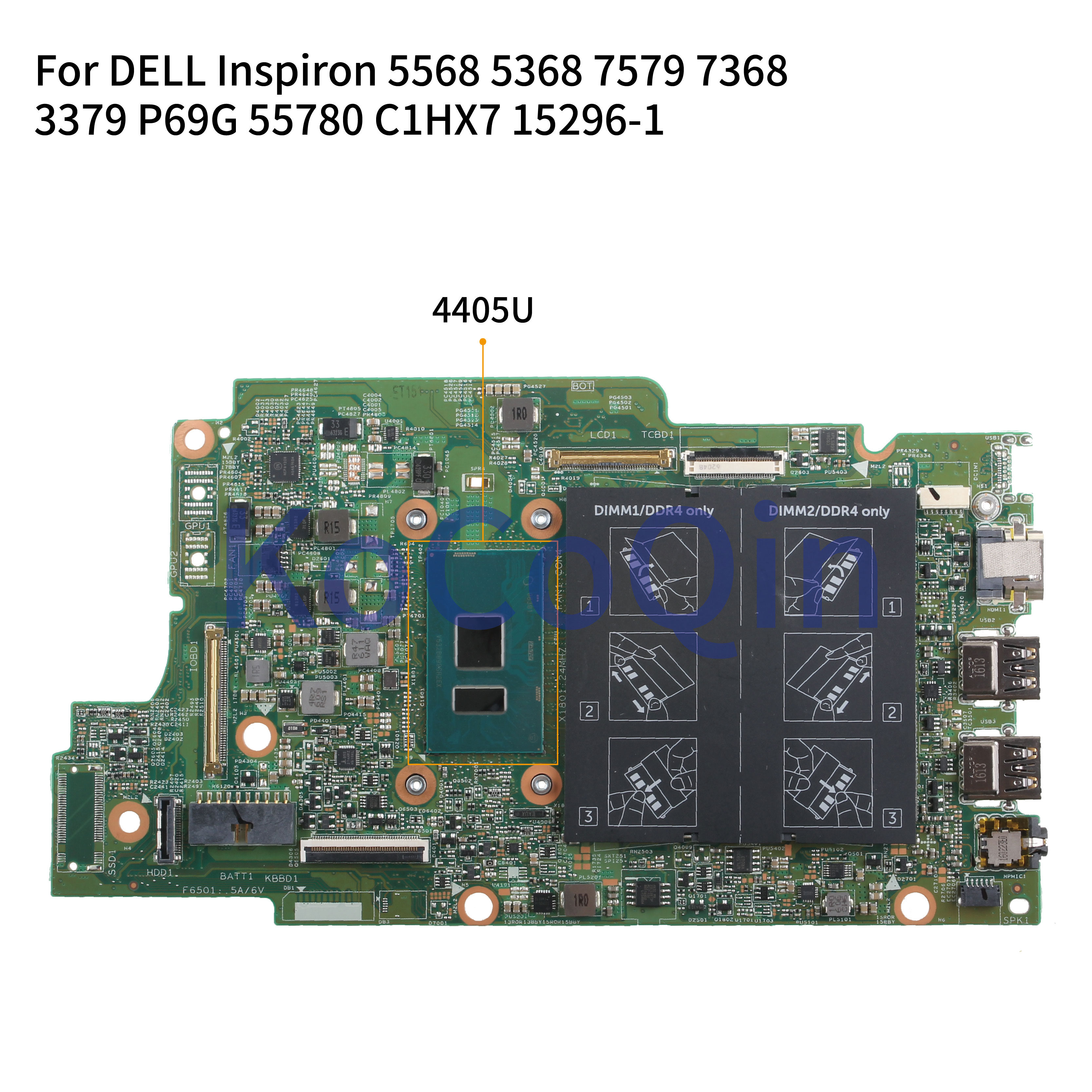 FOR DELL Inspiron 5568 5368 7579 7368 P69G Core 4405U Motherboard