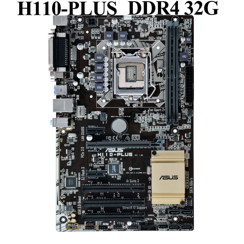 FOR ASUS H110-PLUS Intel H110 LGA 1151 