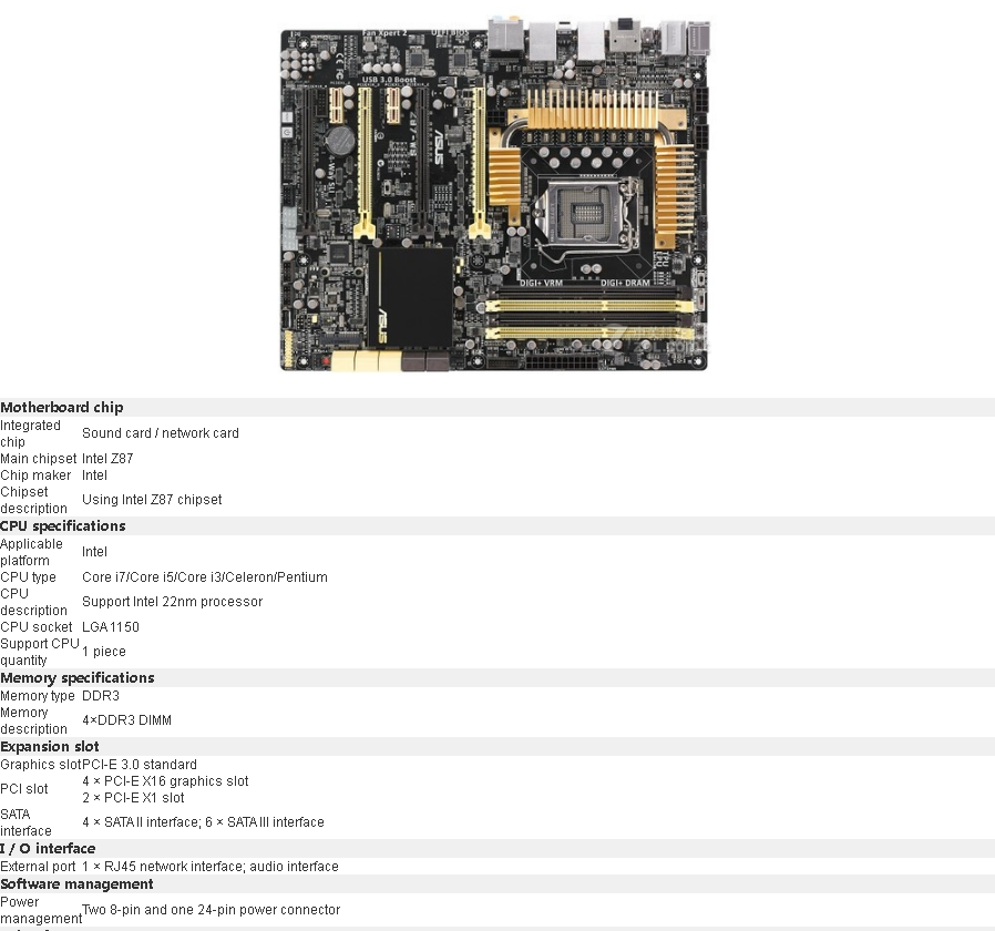 Per Asus Z87 Ws Lga1150 Workstation Scheda Madre Test Ok Supporta I7 4790k Ebay