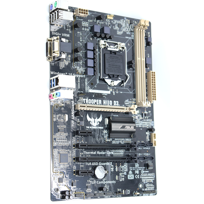 FOR ASUS TROOPER H110 D3 DDR3 H110 LGA1151 USB3.1 DVI port Motherboard ...