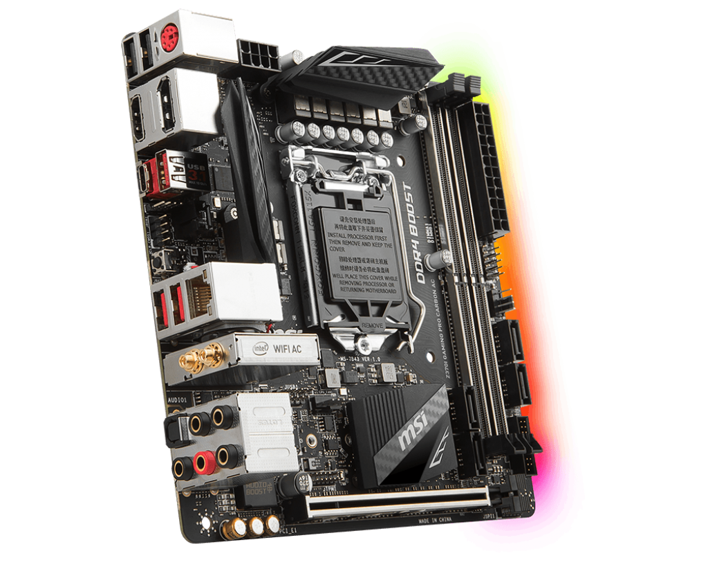 マザーボード Corei7-8700K msi Z370gaming pro CARBONAC FOR MSI Z370I GAMING PRO CARBON AC Motherboard LGA1151 Supports