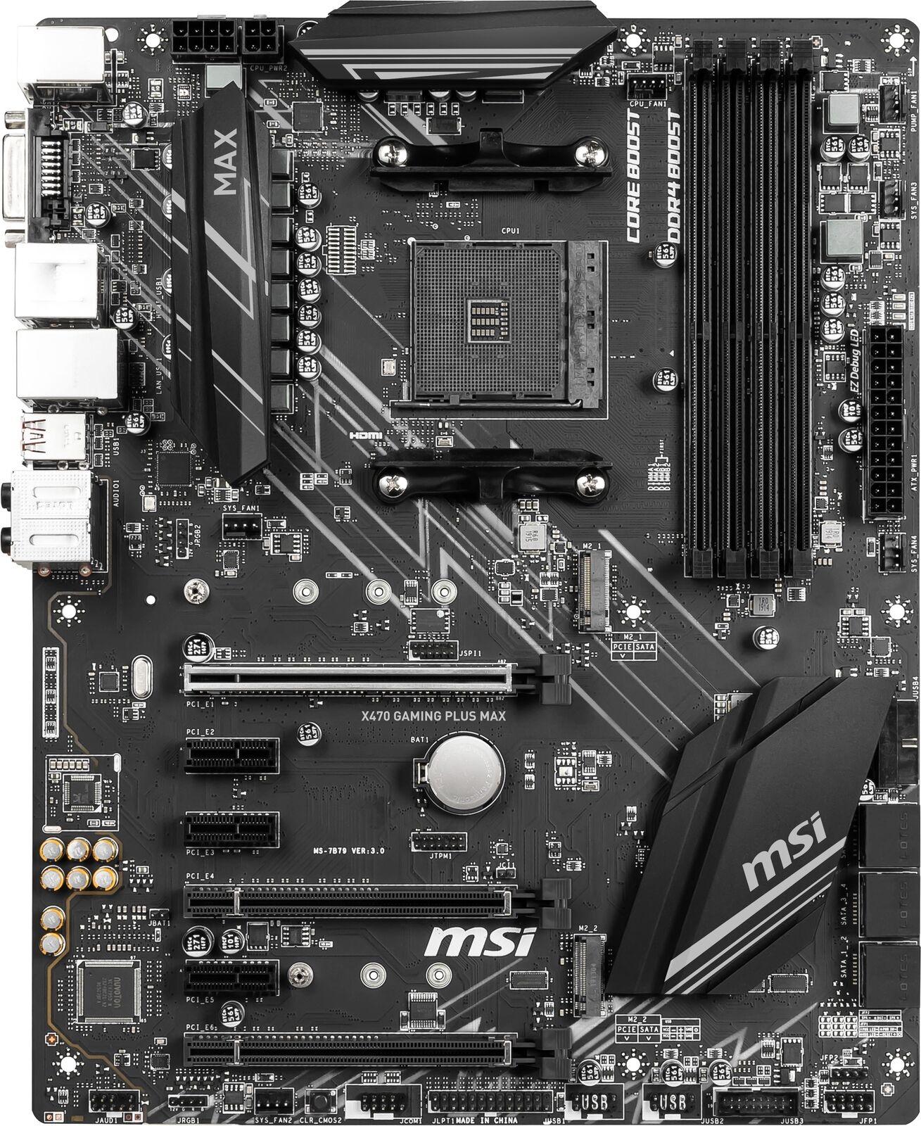 For MSI X470 GAMING PLUS MAX Motherboard Socket AM4 DDR4 ATX
