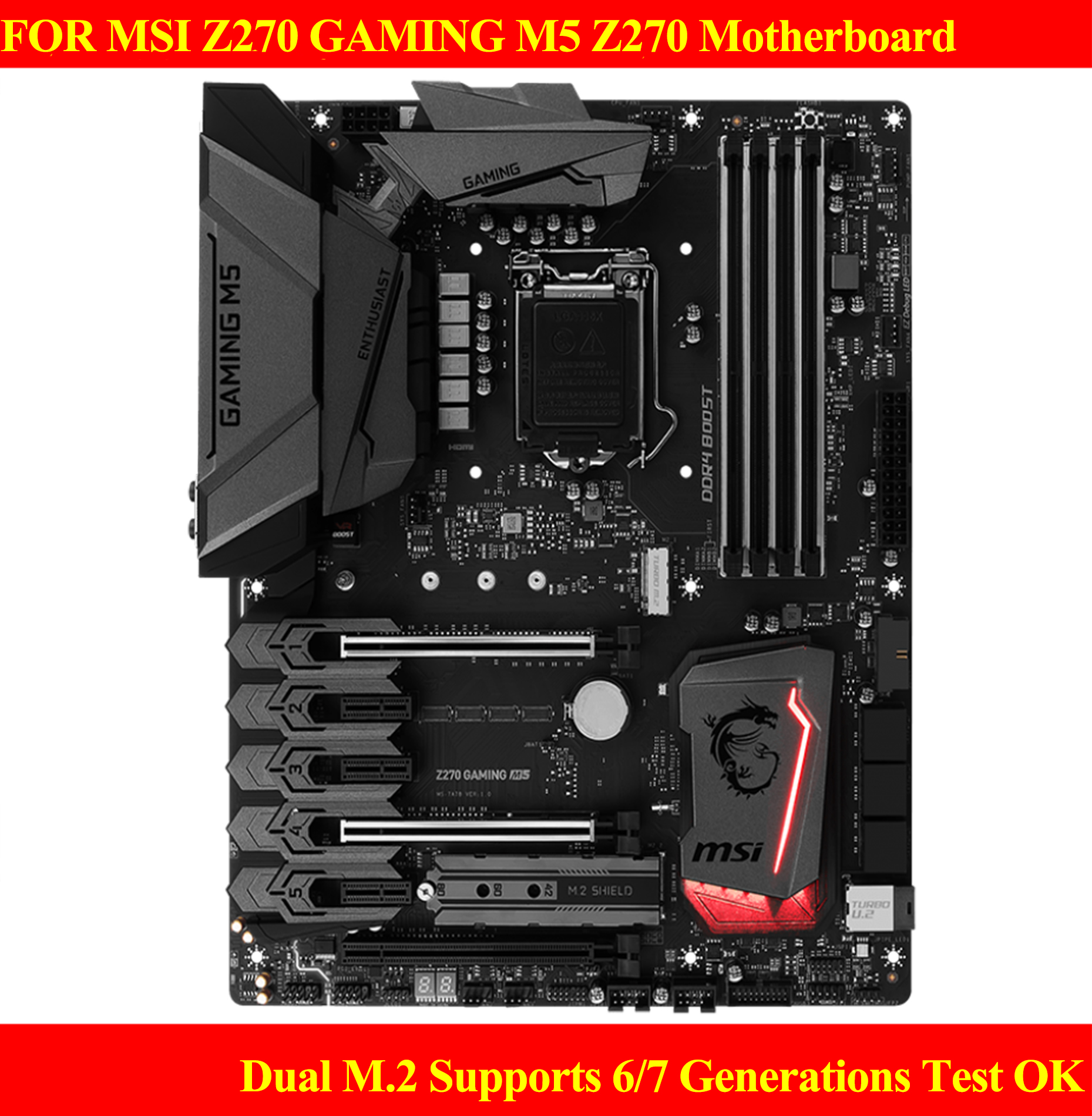 MSI Z270 GAMING M5 Motherboard 64G DDR4 Killer E2500 M2 For Intel