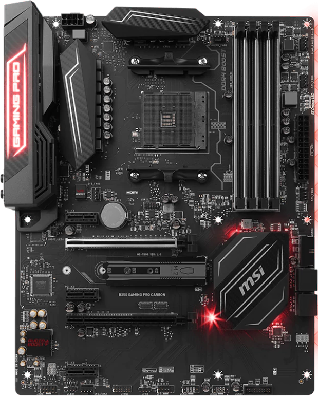 【動作品】MSI B350 + Ryzen 7 1700 + 32GB +α Specification B350 GAMING PRO CARBON | MSI USA
