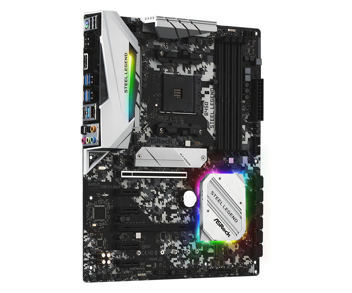 For ASROCK B450 Steel Legend Gaming Motherboard Supports 2600 DDR4