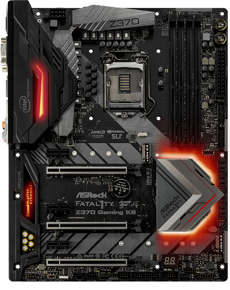 100% Tested FOR Asrock Fatal1ty Z370 Gaming K6 I7 8600K 8700K