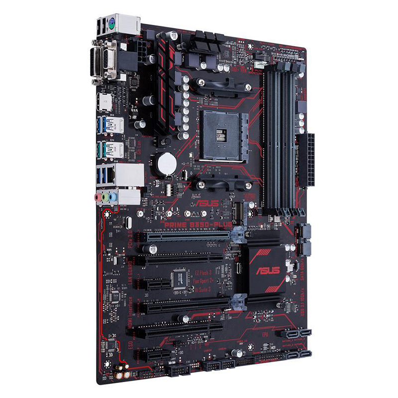 For ASUS PRIME B350-PLUS Socket AM4 DDR4 VGA+DVI+ 6×SATA III