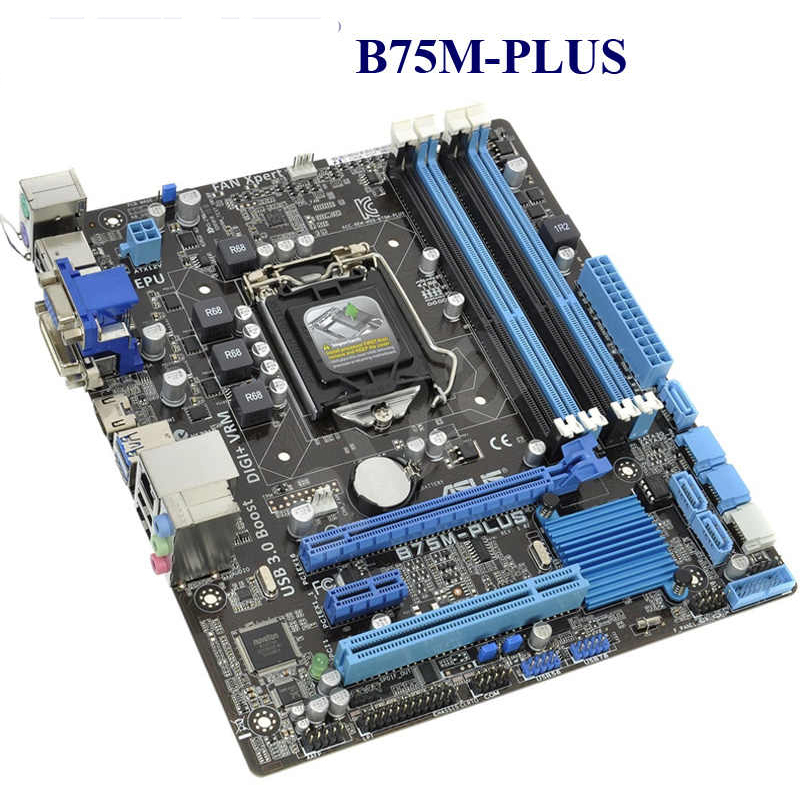 For Asus B75M-PLUS LGA1155 Desktop Motherboard SATA3.0 IntelB75