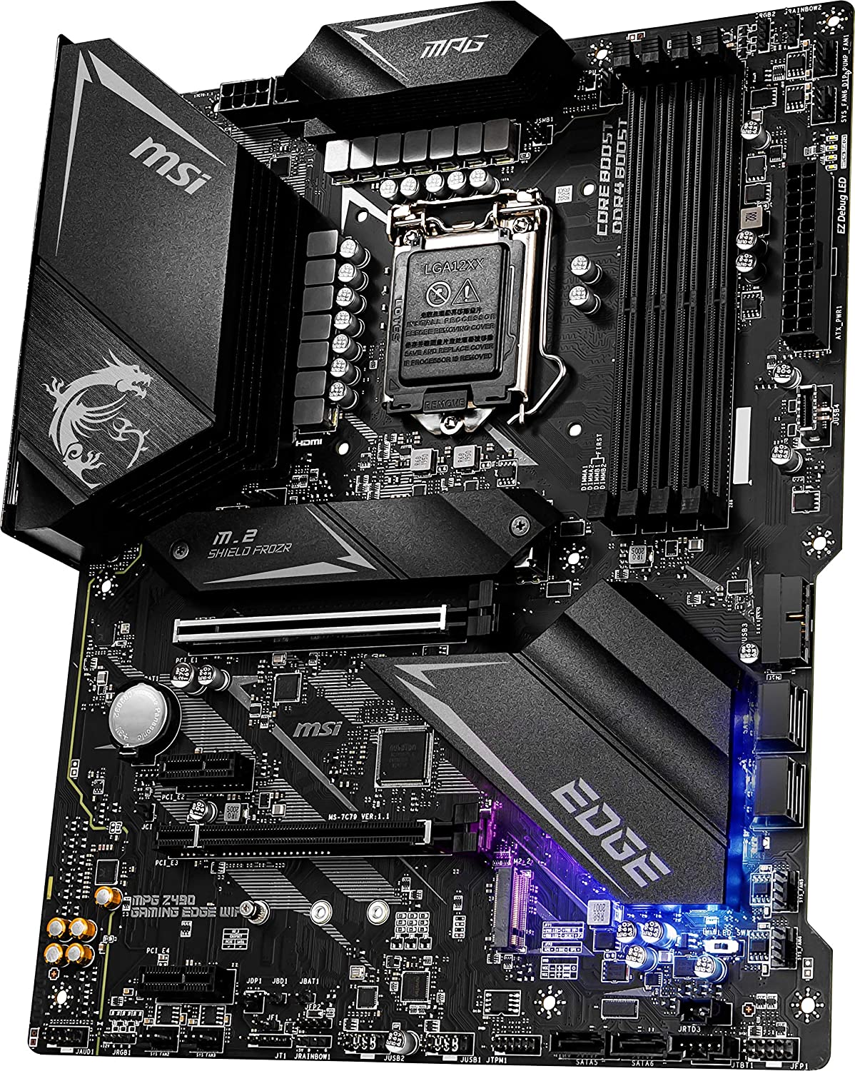 FOR MSI MPG Z490 Gaming Edge WiFi Support Motherboard 10900k DDR4