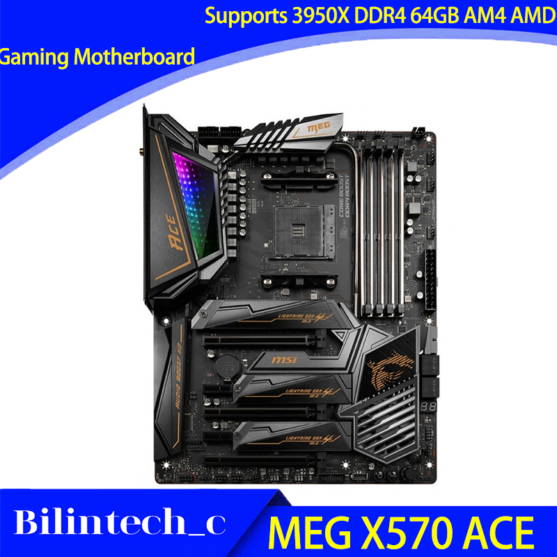 MSI MEG X570 ACE ジャンク FOR MSI MEG X570 ACE DDR4 32GB Gaming Motherboard Supports 3950X