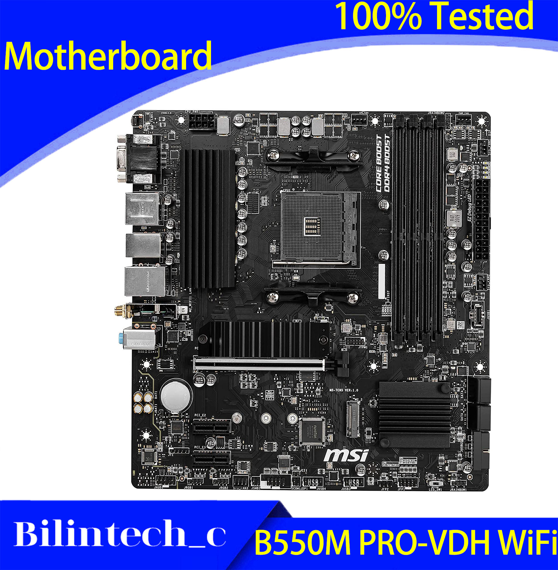 Carte Mère MSI B550M PRO-VDH WIFI Pour AMD Ryzen - AM4, DDR4, PCIe 4.0 - Neuf