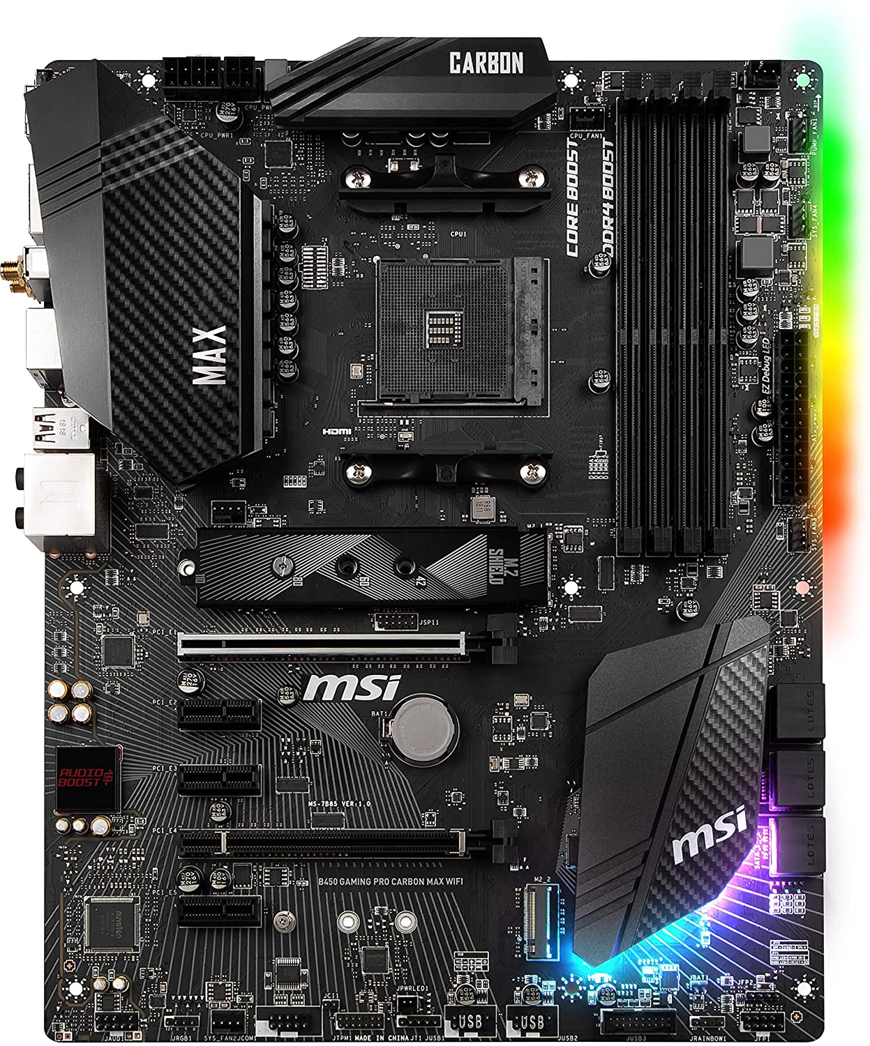 FOR MSI B450 GAMING PRO CARBON MAX WIFI Motherboard Supports 3700X