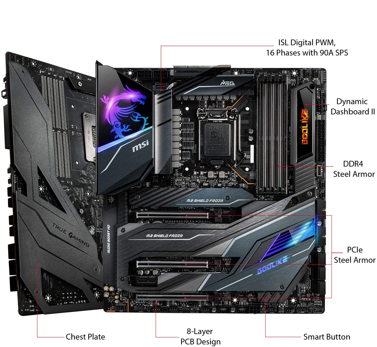 MPG Z490 GODLIKE 10900k セット FOR MSI MEG Z490 GODLIKE Computer Motherboard Support CPU 10900F