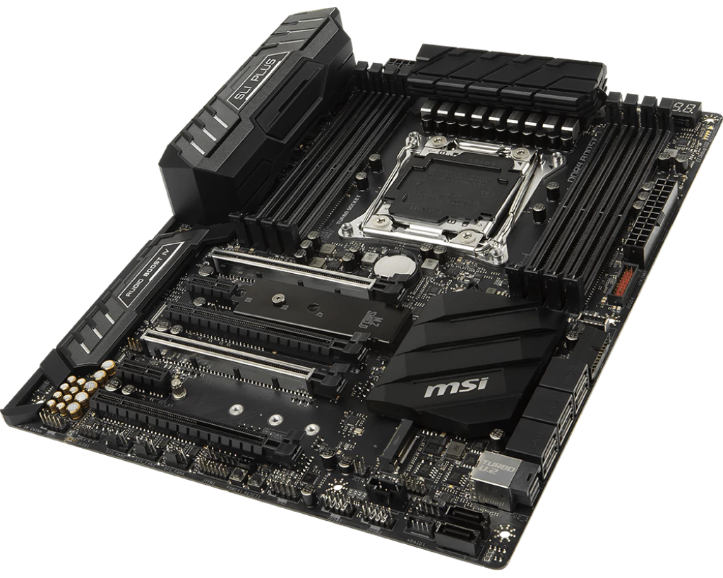 Сокет 2066 материнские платы. MSI x299 SLI Plus. Материнская плата MSI x299 SLI Plus. 2066 MSI SLI Plus. LGA 2066 двухпроцессорная материнская.