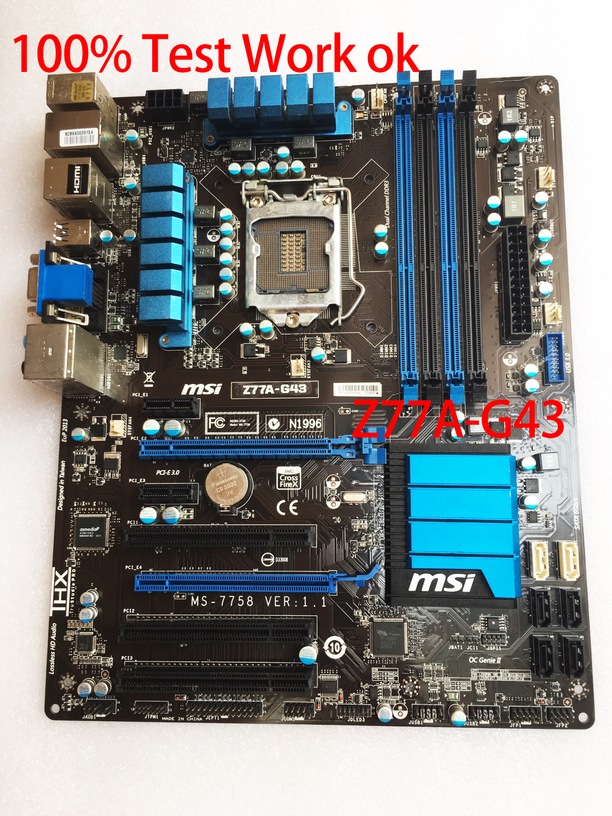 For MSI Z77AG43 Motherboard LGA1155 DDR3 ATX Mainboard eBay